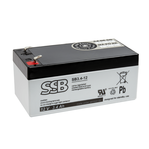 Akumulator SSB kwasowo - ołowiowy SB 3,4-12 3,4Ah