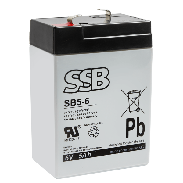 Akumulator SSB kwasowo - ołowiowy SB 5-6 5Ah