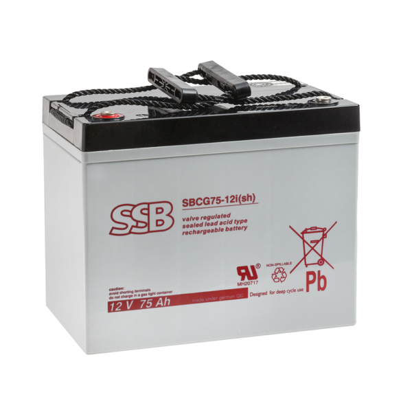 Akumulator SSB kwasowo - ołowiowy SBCG 75 - 12i(sh) 75 Ah